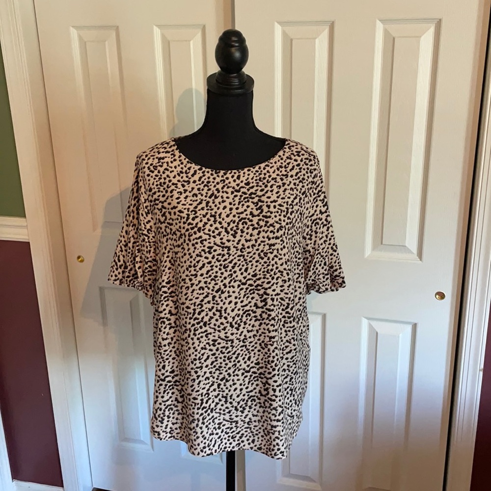 NWOT H&M Leopard Blouse Size 14
